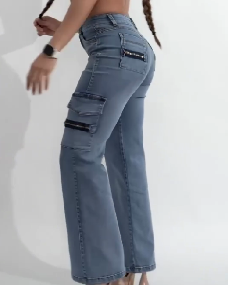 Straight Leg Multi-Bag Jeans (Vorverkauf)