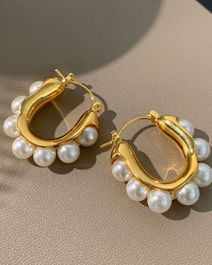 Retro Versatile Pearl Earrings