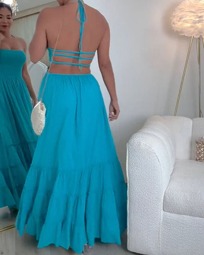 Strapless Backless Cake Maxi Dress (Pre-sale)