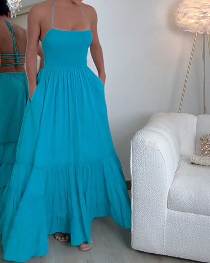 Strapless Backless Cake Maxi Dress (Pre-sale)