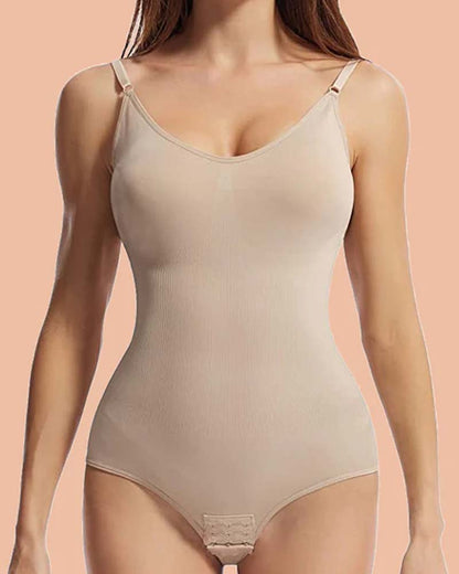 Seamless Scultp Tighten The Abdomen One-piece Shapewear Bodysuit Tan