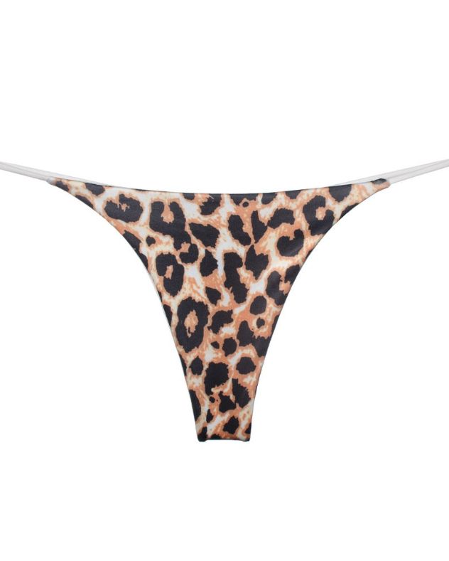 Female Leopard Print T-back Thong