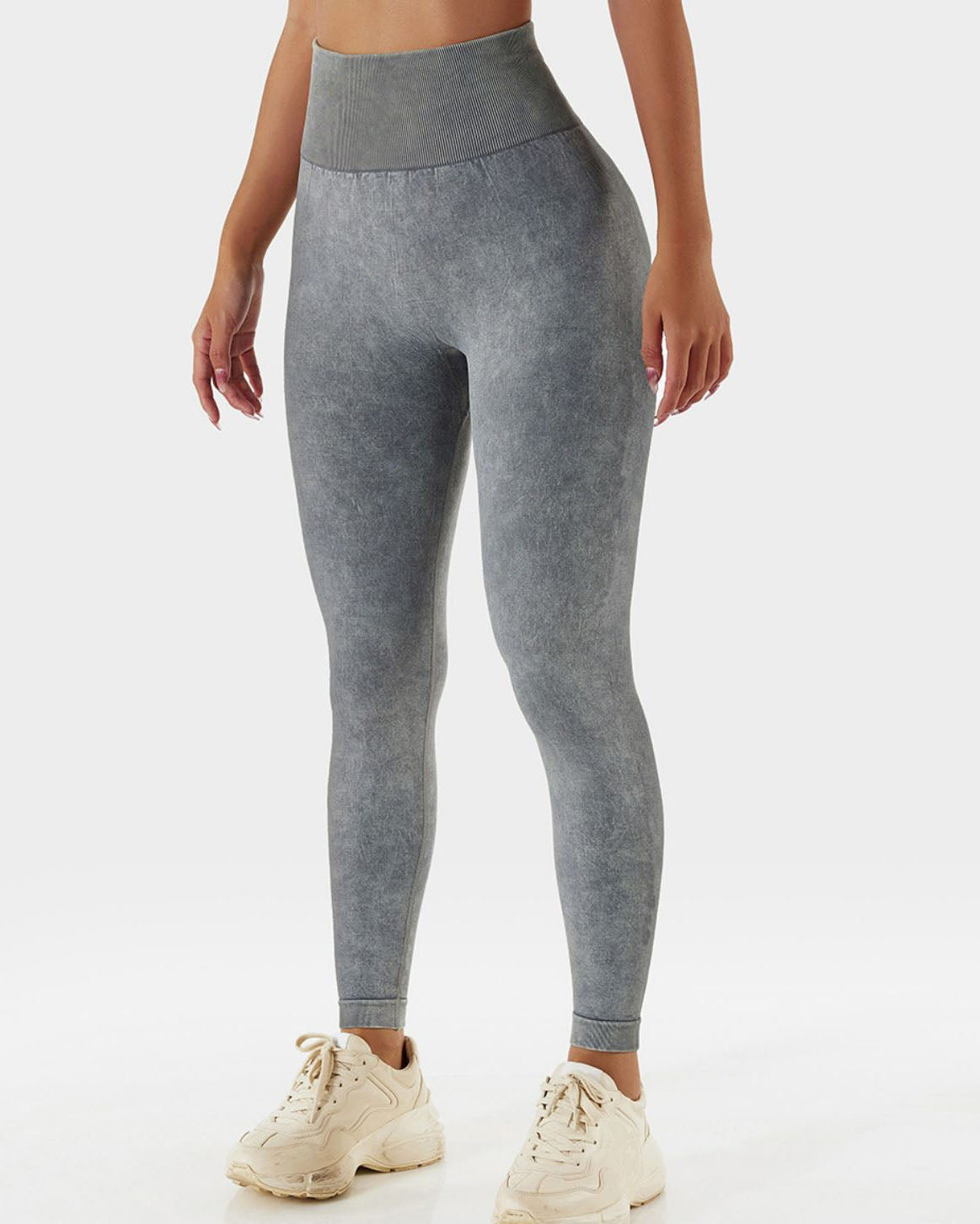 Acid Wash High Waist Sports Leggings