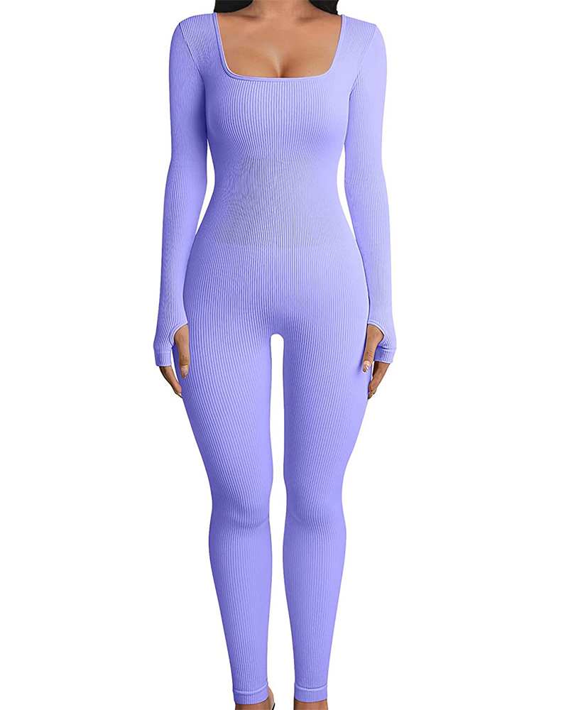 Multifunctional Comfort Stretch Stretch Stretch Jumpsuit Violet