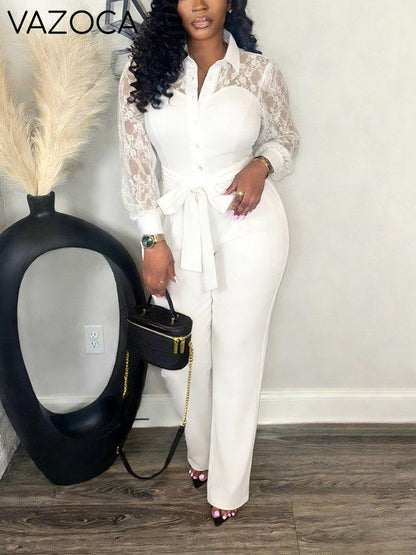 Lace Wide Jumpsuit