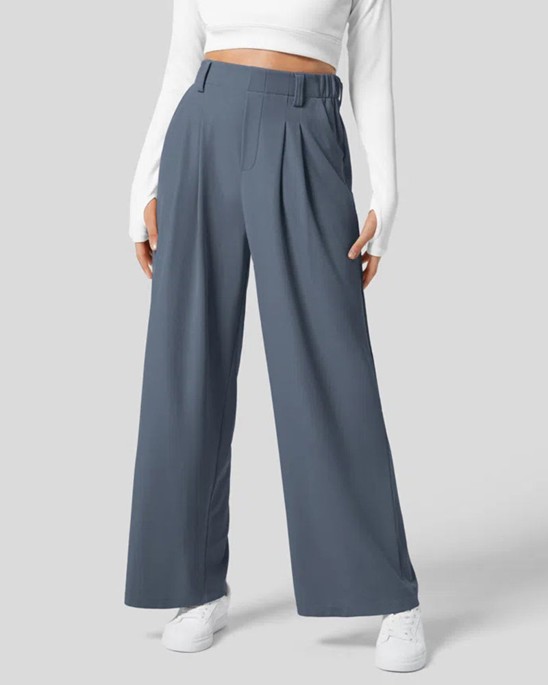 Waffle Wide Leg Casual Suit Pants（Pre-sale）