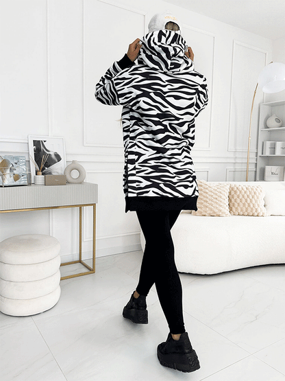 Women's Fashion Print Hoodie and Lined Leggings Set