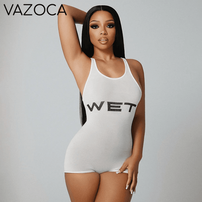 Wet Sleeveless Romper