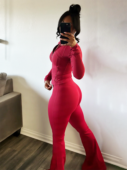 Shape Jacket & Flare Pants Activewear Set