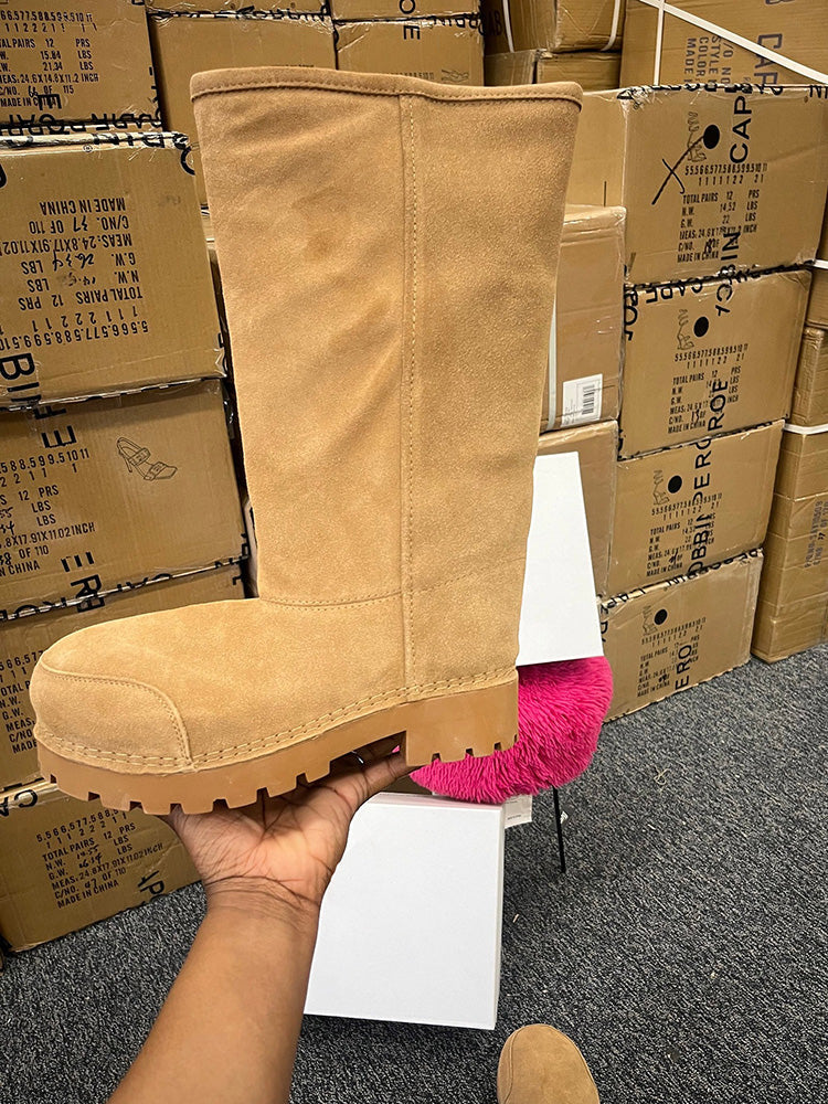 Suede Big Toe Snow Boots