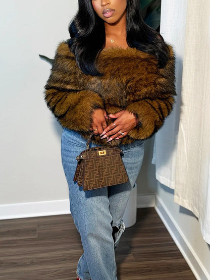 Fuzzy One-Shoulder Top