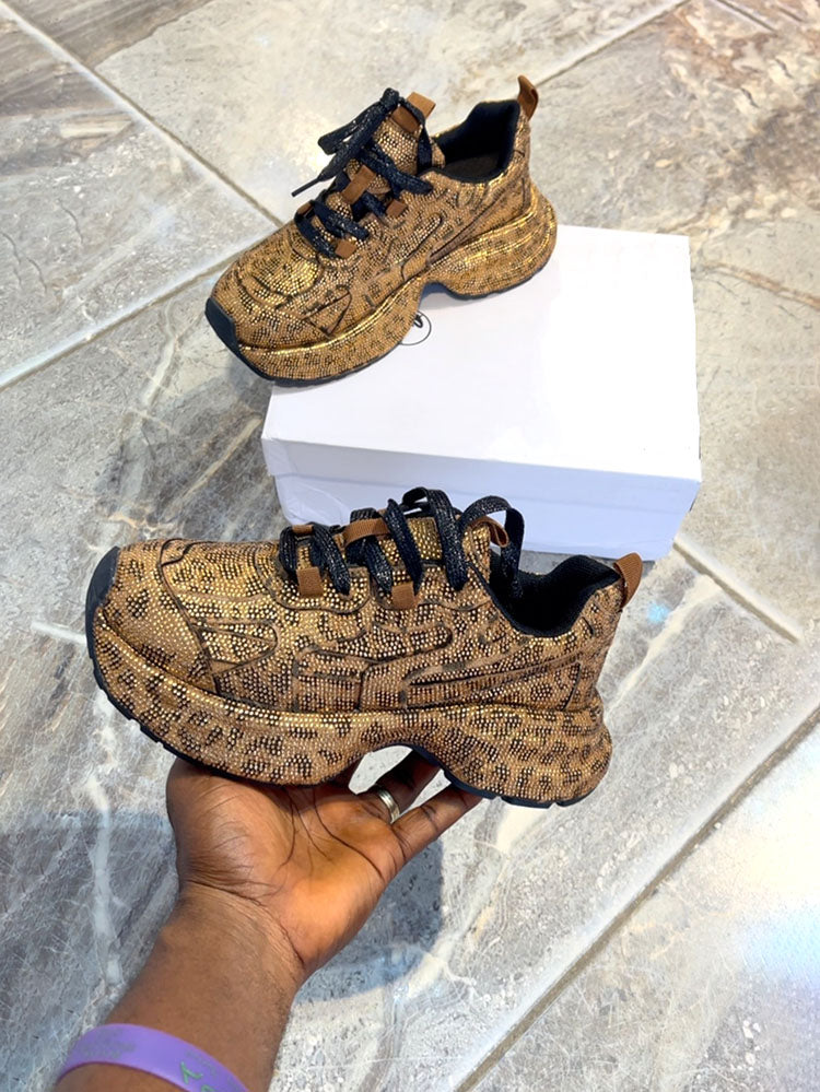 Rhinestone Glitter Sneakers