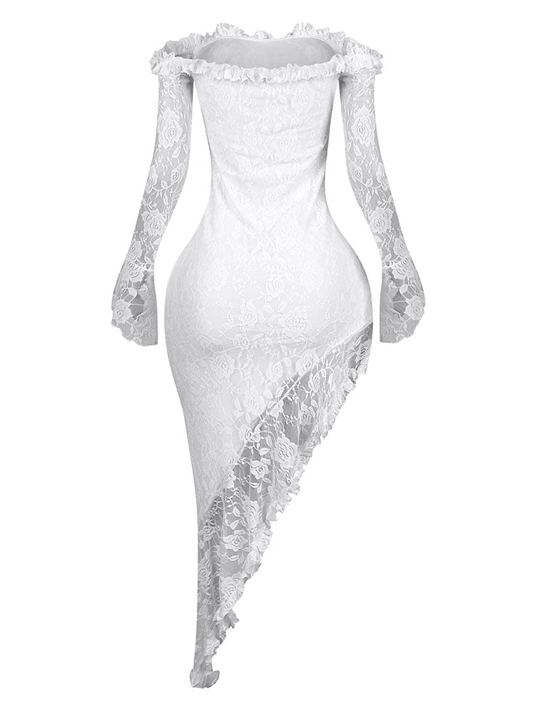 Lace Off Shoulder Maxi Dress