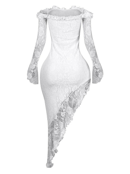 Lace Off Shoulder Maxi Dress