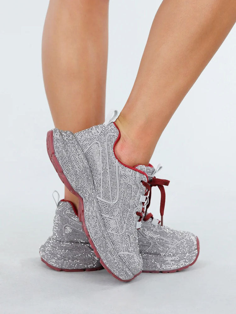 Rhinestone Glitter Sneakers