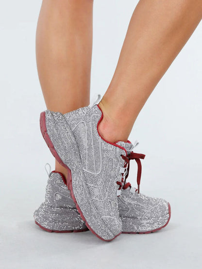 Rhinestone Glitter Sneakers