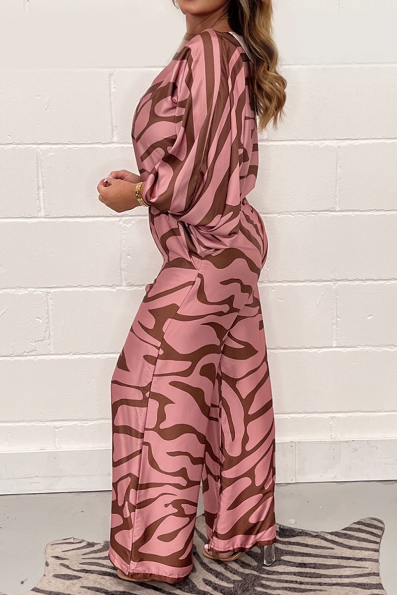 Satin print suit