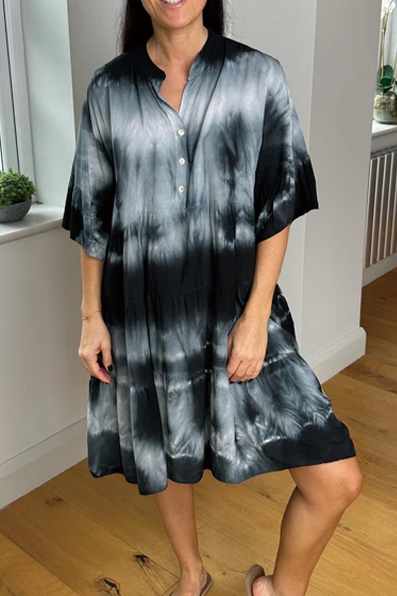 Tie dye dress Black