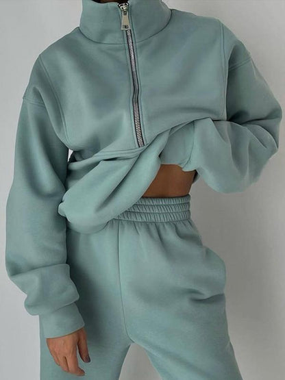 Sweatshirt and sweatpants two-piece suit Green