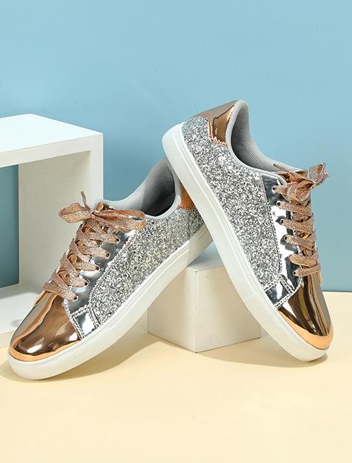 Women's Casual Glitter Walking Skate Shoes