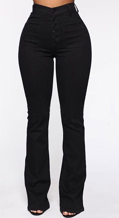 Women's Sculpting High Waist Flare Jeans Black