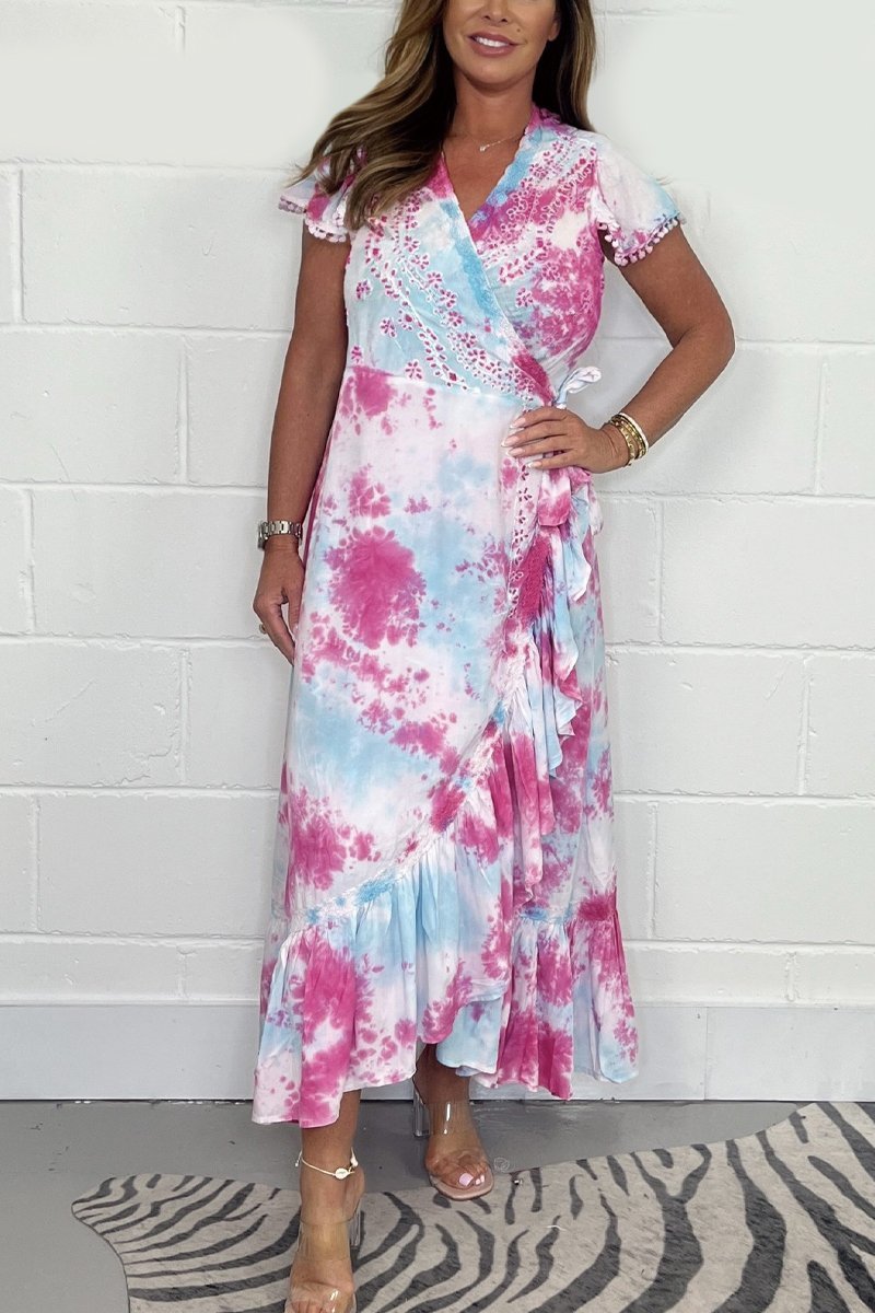 Tie Dye Dress Purple and Blue