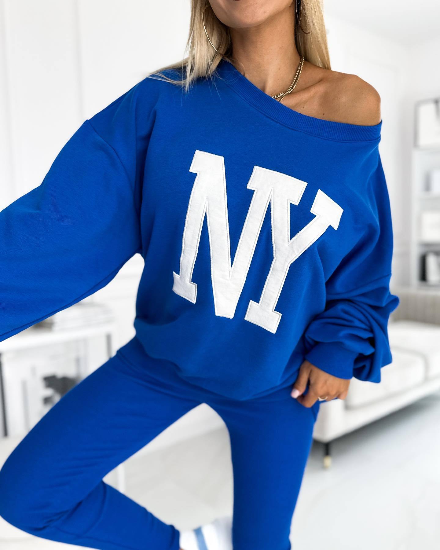 Women's Fashion NYC Sweatshirt and Lined Leggings Set