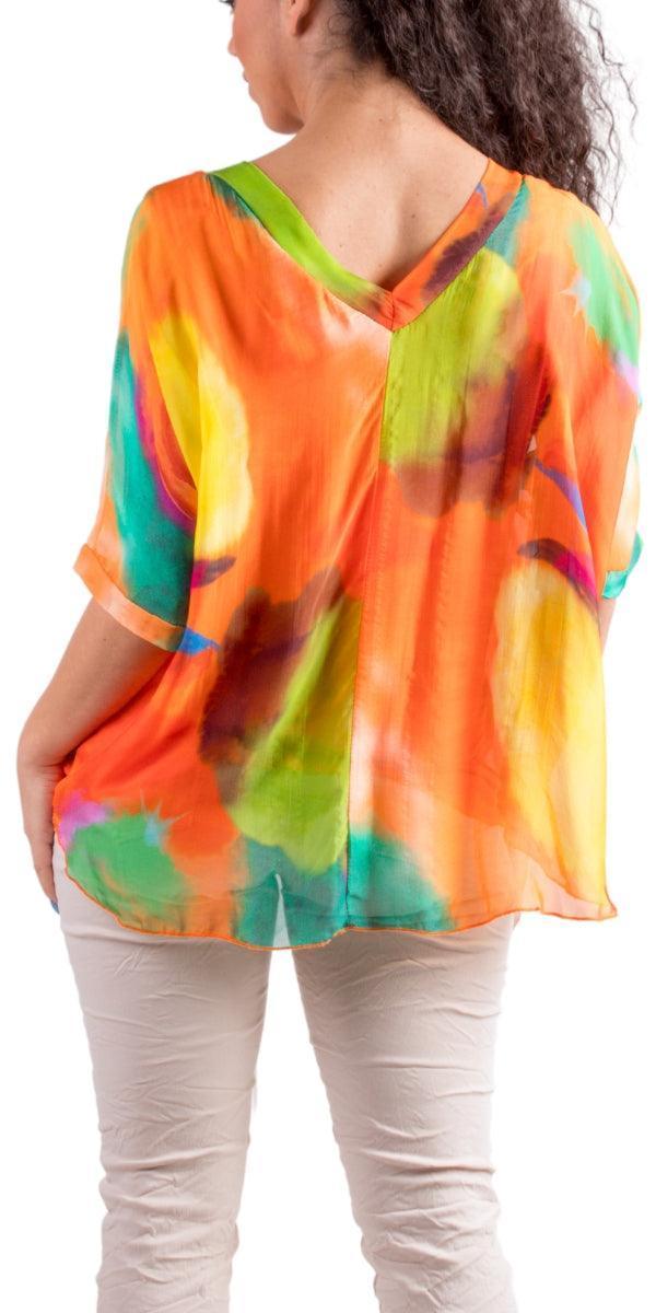 Printed Chiffon T-Shirt