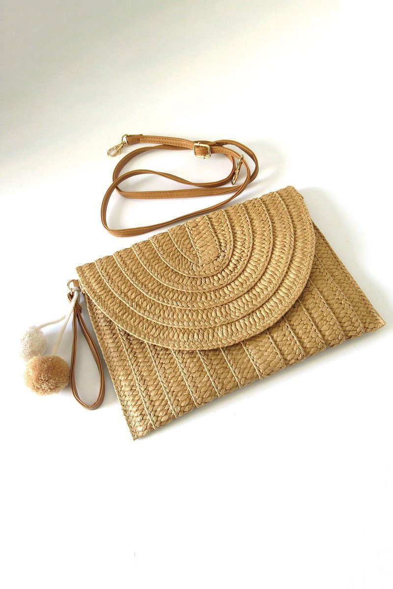 Woven bag clutch