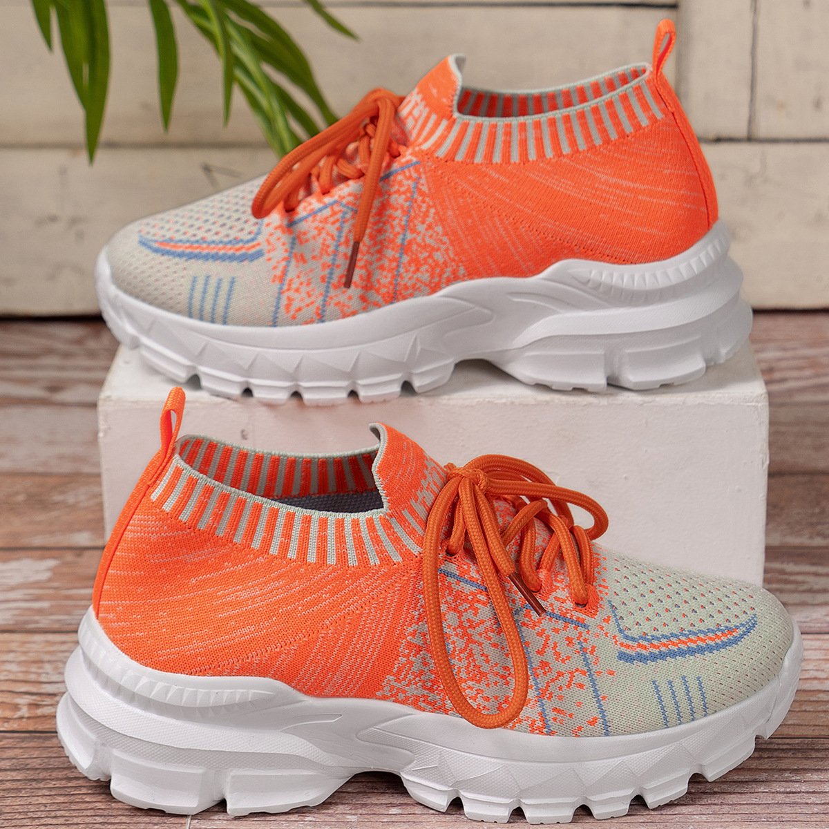 Women's Breathable Fly Woven Surface Lightweight Comfortable Casual Shoes