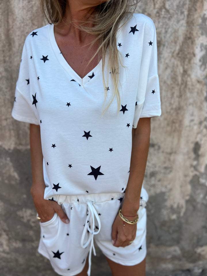 Comfortable Star Print Set