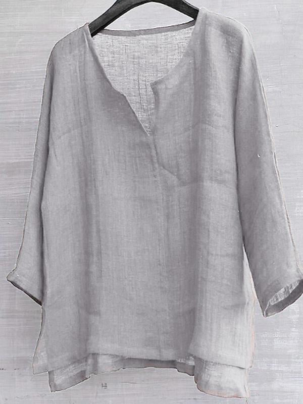 Linen Shirt Shirt Summer Shirt Beach Shirt gray