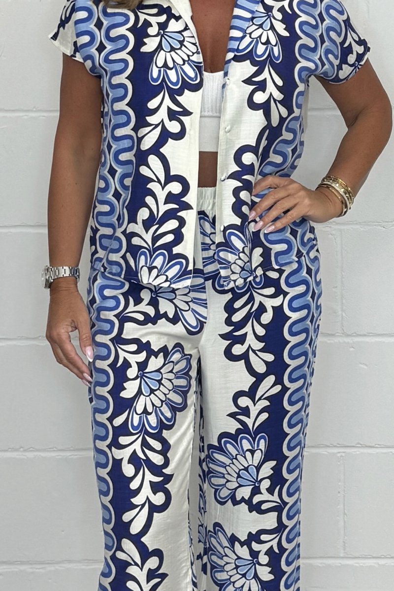 Women's Printed Shirt & Trouser Co-Ord