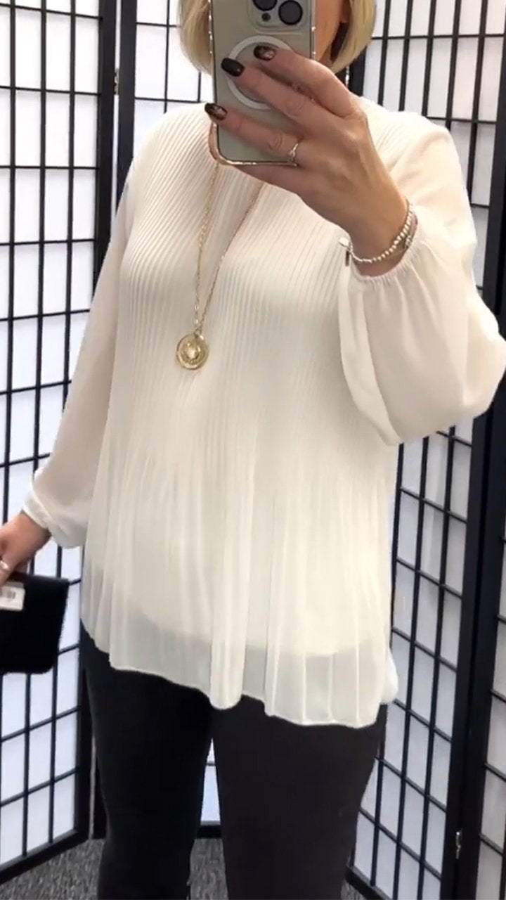 Casual Round Neck Long Sleeve Top