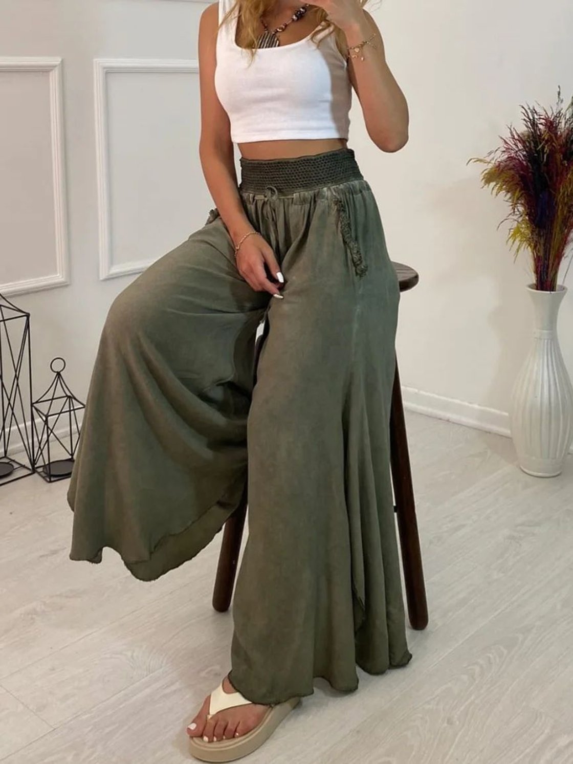 Women's Loose High Waist Casual Pants