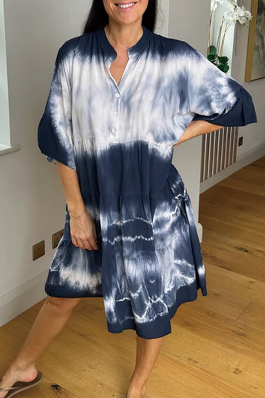 Tie dye dress Navy blue