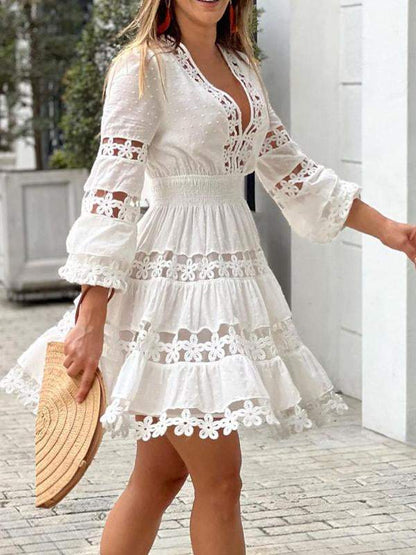 V-neck Cutout Airy Dress