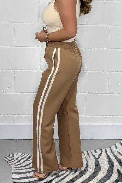 Side Stripe Leg Drawstring Trousers