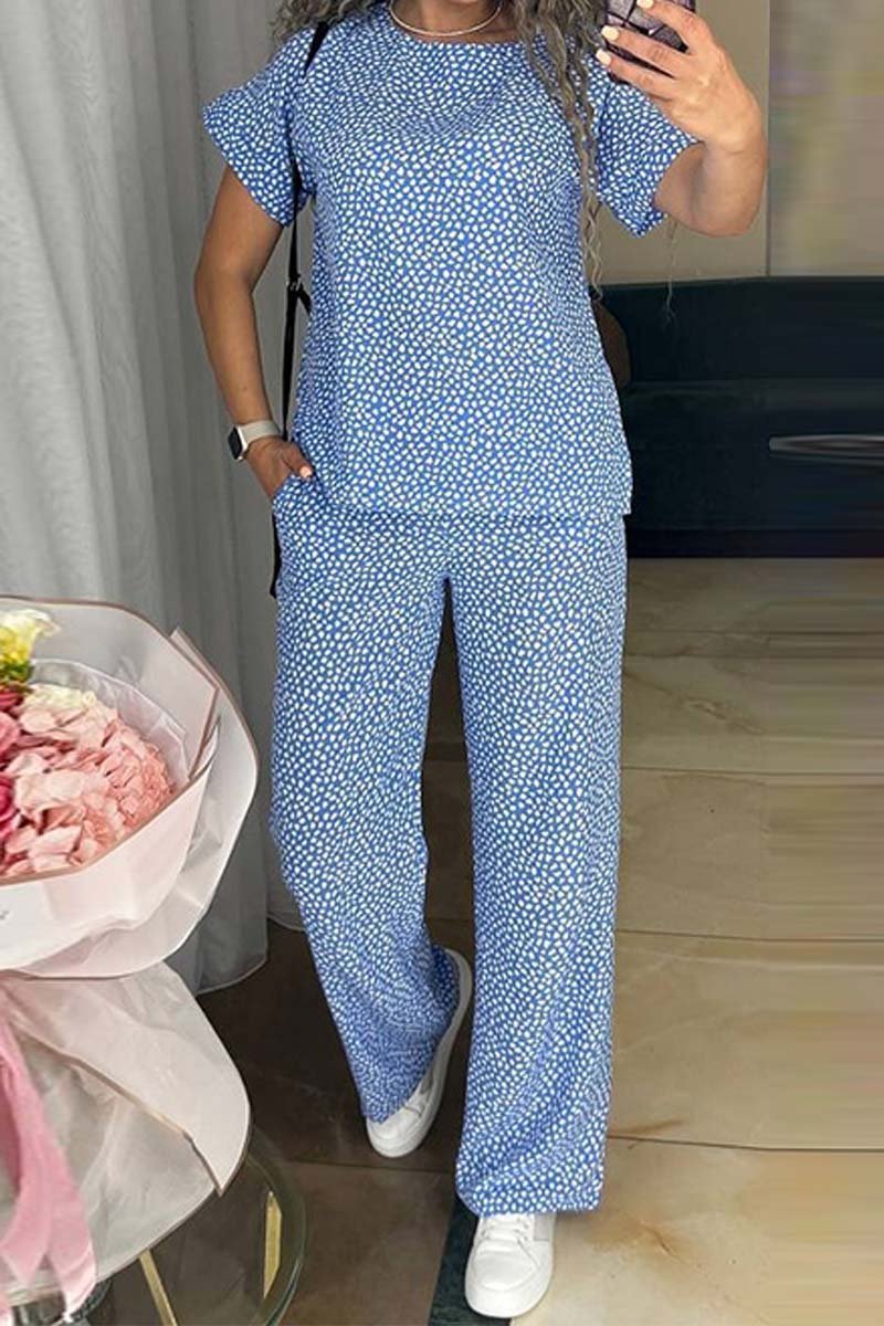 Women's casual polka dot sports suit