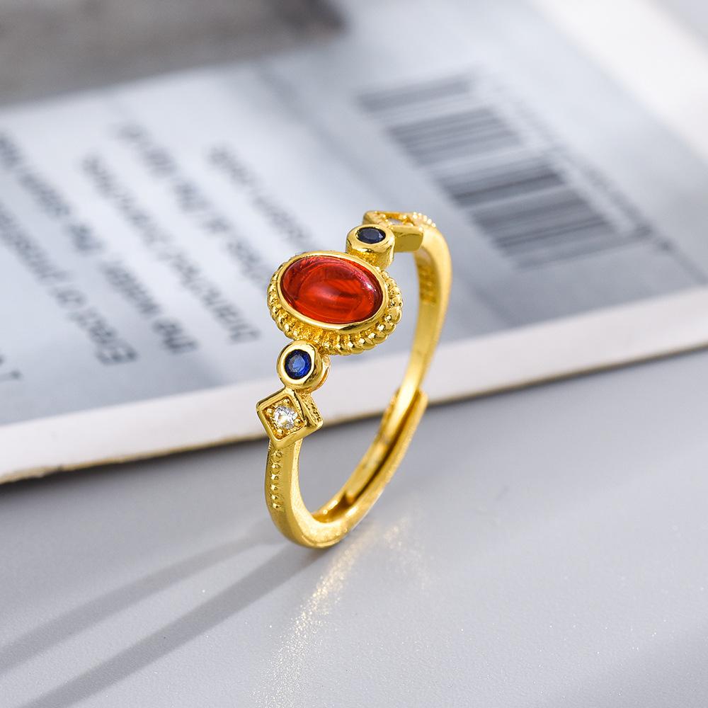 Little Palace Bird Temperament Retro Open Ring for Women