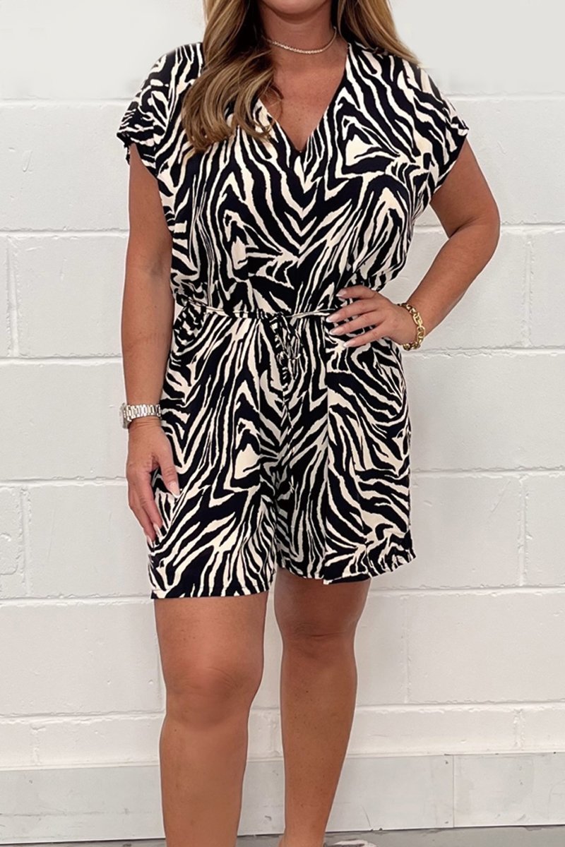 Zebra print jumpsuit