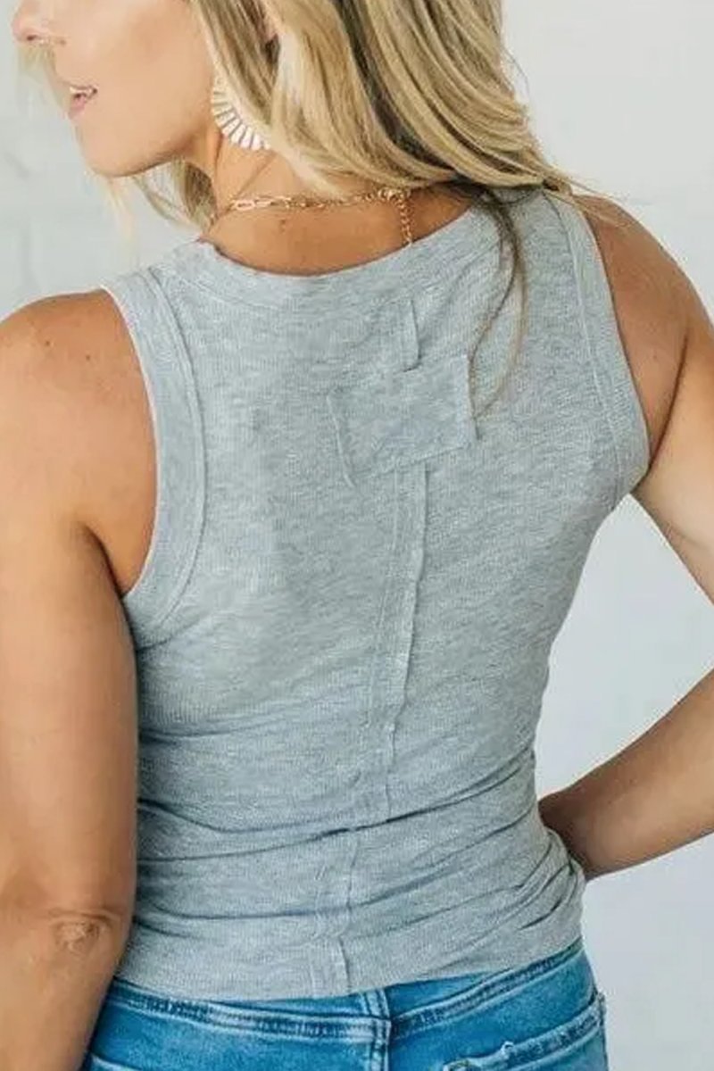 Women's Solid Ribbed Tank Top