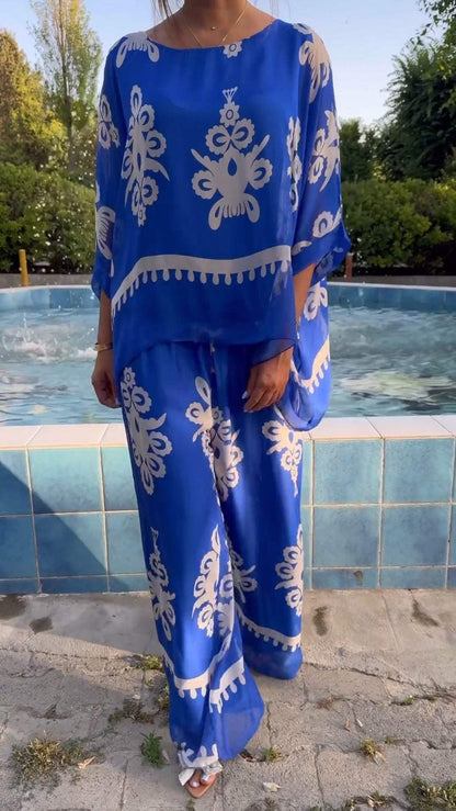 Women Loose Printed Suit