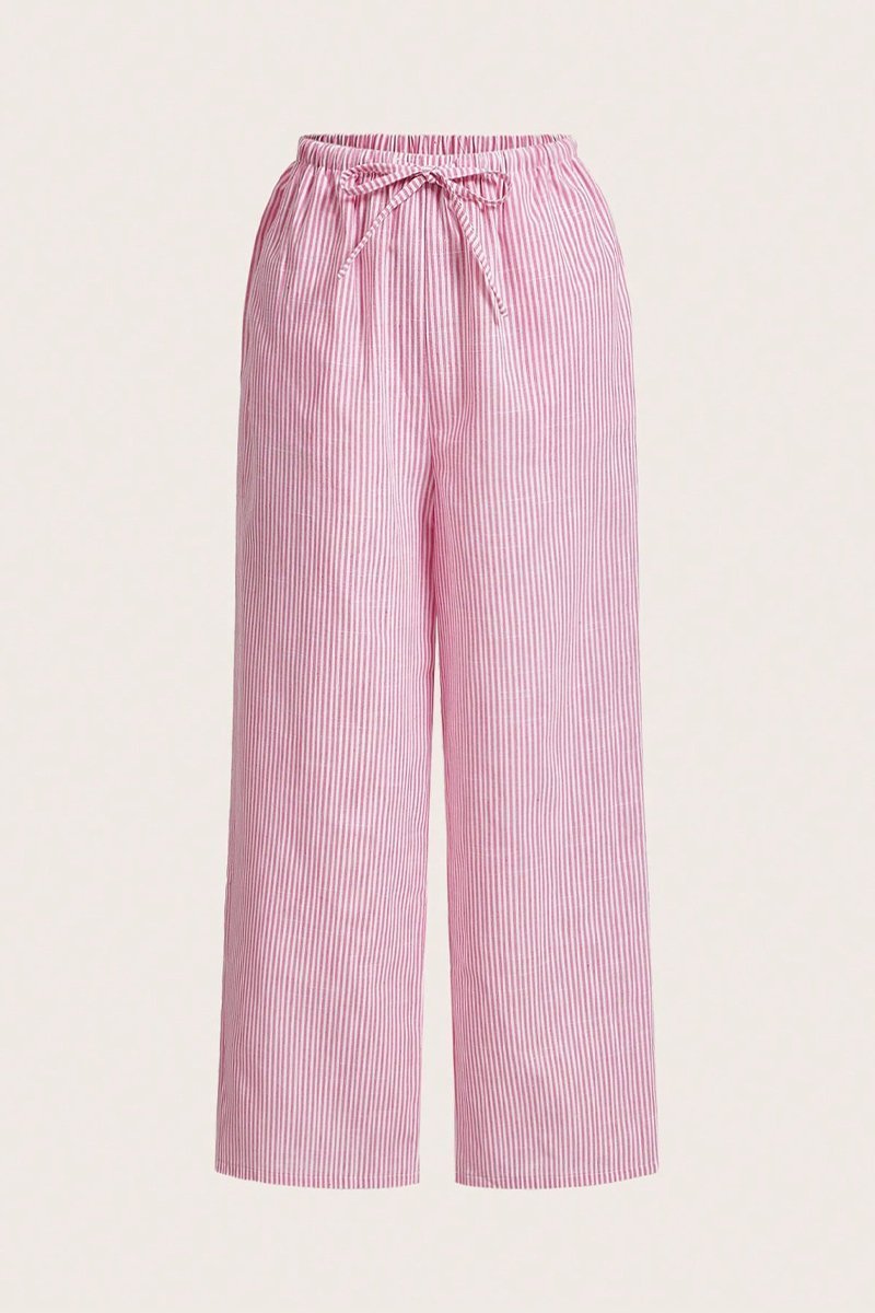 Casual striped trousers Pink