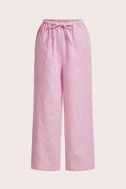 Casual striped trousers Pink