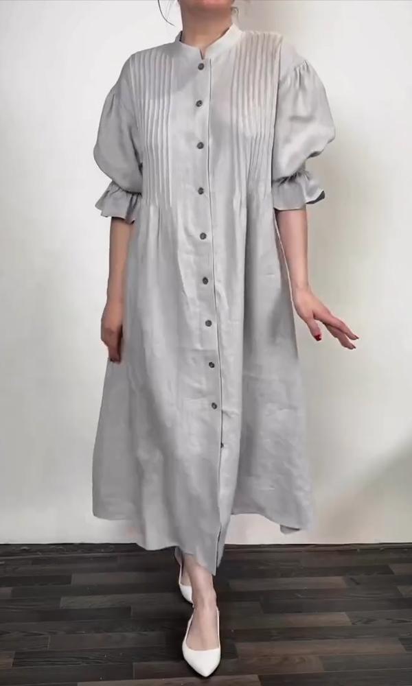 Women's Comfortable Cotton And Linen Dress