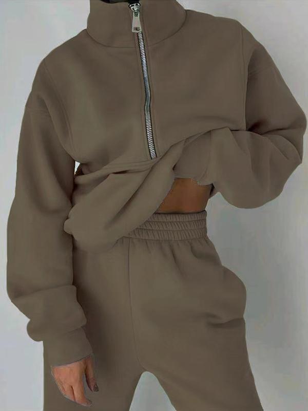 Sweatshirt and sweatpants two-piece suit Army Green