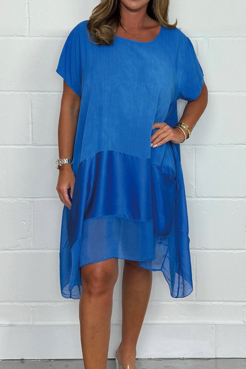 Women's Silk Trim Tunic Dress