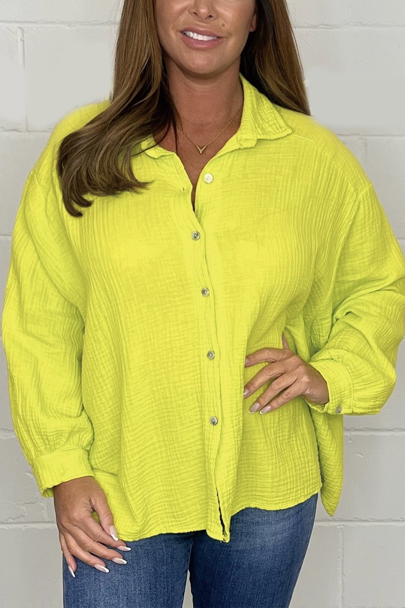 Women's cheesecloth shirt Yellow