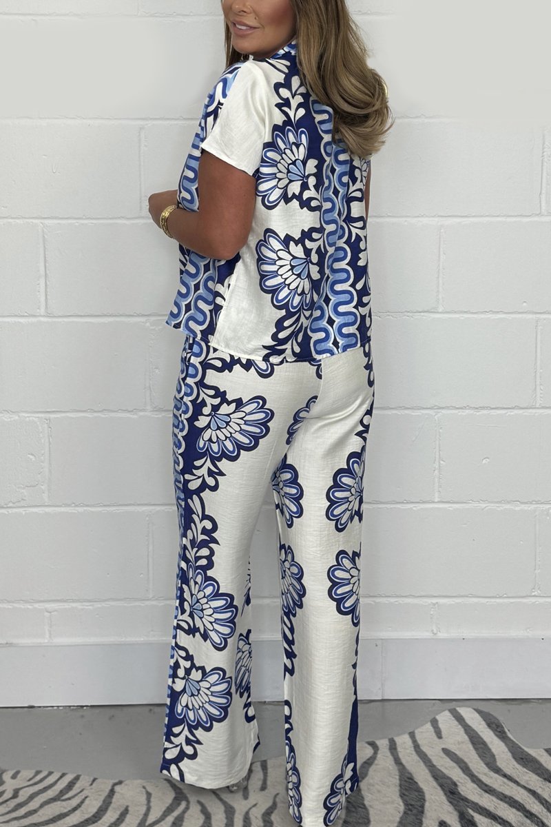 Women's Printed Shirt & Trouser Co-Ord